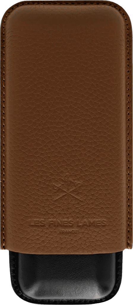 Les Fines Lames CIGAR CASE - DUO Brown Brown & black